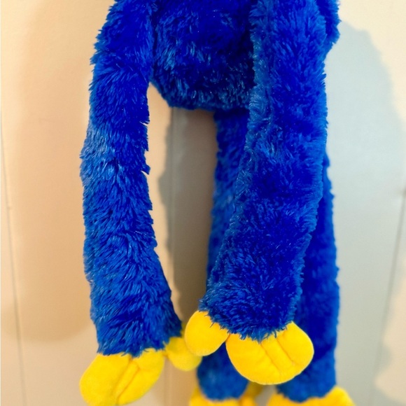 20" Huggy Wuggy Backpack Poppy Playtime Backpack Kids Stuffed Toy Bag (Blue) - Picture 5 of 9